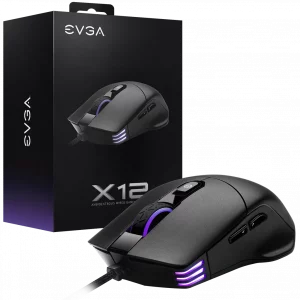 Ratón para juegos por USB EVGA X12 (negro)