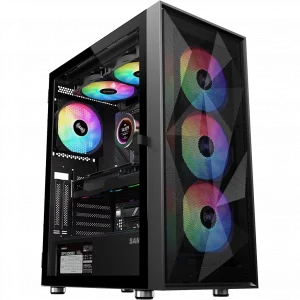 Chasis Gaming SAMA 3509 ARGB, Semi Panorámico, E-ATX